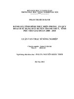 đánh giá tình hình thực hiện phương án quy hoạch sử dụng đất huyện thanh thuỷ, tỉnh phú thọ giai đoạn 2000 - 2010