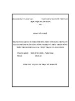 thanh toán quốc tế theo phương thức tín dụng chứng từ tại chi nhánh ngân hàng nông nghiệp và phát triển nông thôn thành phố lào cai - thực trạng và giải pháp
