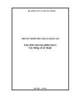 giao thức internet phiên bản 6 các thông số kỹ thuật