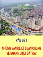 side bài giảng :những vấn đề lý luận chung về đất đai