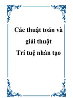 các thuật toán và giải thuật trí tuệ nhân tạo