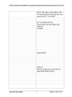 skkn đề tài xây dựng và thử nghiệm một số hoạt động theo hướng tích hợp xoay quanh chủ đề “ cây cà phê”