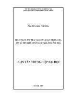 Luận văn tốt nghiệp thực trạng rác thải và quản lý rác thải tại địa bàn xã tiên kiên huyện lâm thao tỉnh phú thọ