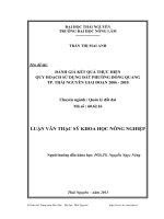 đánh giá kết quả thực hiện quy hoạch sử dụng đất phường đồng quang tp thái nguyên giai đoạn 2006-2010