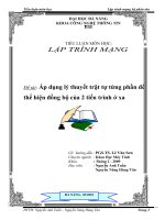 TIỂU LUẬN LẬP TRÌNH MẠNG Áp dụng lý thuyết trật tự từng phần để thể hiện đồng bộ của 2 tiến trình ở xa