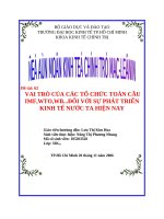 Vai trò của các tổ chức toàn cầu đối với sự phát triển kinh tế nước ta hiện nay