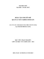 nghiên cứu ứng dụng phương pháp quan sát cổ tử cung bằng axit axêtic (via) trong sàng lọc sớm ung thư cổ tử cung tại tuyến y tế cơ sở thành phố đà nẵng