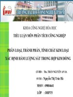 phân loại, thành phần, tính chất kim loại, xác định hàm lượng sắt trong hợp kim đồng