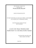 từ ngữ chỉ công cụ sản xuất nông, lâm nghiệp của người tày ở tỉnh bắc giang