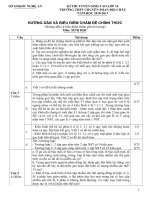 ĐỀ THI CHỌN VÀO LỚP 10 THPT PHAN BỘI CHÂU SINH HỌC