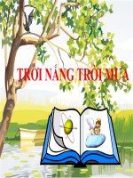 bài giảng tự nhiên xã hội lớp 1 bài 30 trời nắng trời mưa