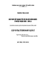 giải pháp đẩy nhanh tốc độ xóa đói giảm nghèo ở huyện thuận châu – sơn la