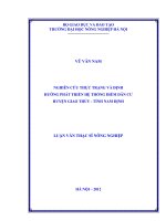 Nghiên cứu thực trạng và định hướng phát triển hệ thống điểm dân cư huyện giao thuỷ   tỉnh nam định