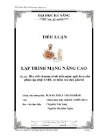 Hãy viết chương trình trên ngôn ngữ Java cho phép cập nhật CSDL có kiểm tra tính gắn bó