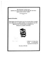 tình hình chuyển dịch cơ cấu ngành nông nghiệp của tỉnh gia lai