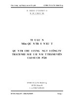 Quản trị chuỗi cung ứng tại công ty TNHH MTV cao su chưpăh