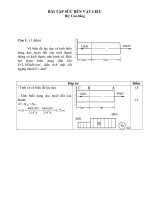 Bài tập sức bền vật liệu  Cao Đẳng  Có lời giải