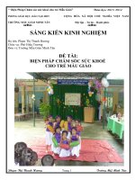biện pháp chăm sóc sức khoẻ cho trẻ mẫu giáo