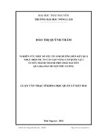 nghiên cứu một số yếu tố ảnh hưởng đến kết quả thực hiện dự án cải tạo nâng cấp quốc lộ 3 tuyến tránh thành phố thái nguyên qua địa bàn huyện phú lương