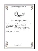 skkn một số phương pháp dạy toán ở lớp 2, 3