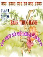 bài giảng công nghệ 6 bài 5 thực hành - ôn tập một số mũi khâu cơ bản