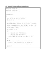 Giải hệ phương trình bậc nhất ứng dụng ngôn ngữ c