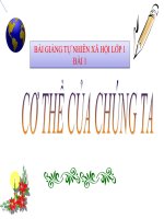 bài giảng tự nhiên xã hội lớp 1 bài 1 cơ thể chúng ta