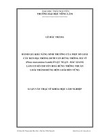 đánh giá khả năng sinh trưởng của một số loài cây bản địa trồng dưới tán rừng thông mã vĩ ở lục ngạn - bắc giang làm cơ sở chuyển hoá rừng thông thuần loài thành rừng hỗn loài bền vững