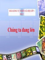 bài giảng tự nhiên xã hội lớp  1 bài 2 chúng ta đang lớn