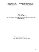 skkn một số biện pháp xây dựng và quản lý  đội ngũ giáo viên trong trường mầm non