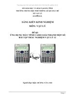 ứng dụng máy tính casio giải nhanh một số bài tập trắc nghiệm vật lý 12