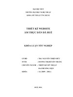 thiết kế website ẩm thực dân dã huế