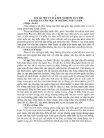 skkn một vài kinh nghiệm dạy trẻ làm quen văn học ở trường mẫu giáo