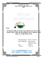 ÁP DỤNG THUẬT TOÁN TẠI TRẠM SẢN XUẤT VÀ TRẠM TIÊU THỤ ĐỂ MÔ PHỎNG QUÁ TRÌNH LÀM VIỆC CỦA HỆ PHÂN TÁN