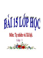 bài giảng tự nhiên xã hội lớp 1 bài 15 lớp học