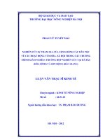 Nghiên cứu sự tham gia của cộng đồng các dân tộc về các hoạt động văn hoá xã hội trong các chương trình giảm nghèo, trường hợp nghiên cứu tại đà bắc (hoà bình) và sơn động (bắc giang)