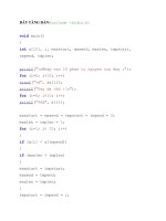 DÃY TĂNG DẦN ỨNG DỤNG NGÔN NGỮ C