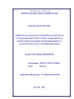 Nghiên cứu sự tham gia của cộng đồng các dân tộc về các hoạt động phát triển văn hoá xã hội trong các chương trình giảm nghèo, trường hợp nghiên cứu tại xín mần (hà giang) và sơn đông (bắc giang)