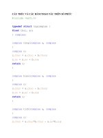 CẤU TRÚC VÀ CÁC HÀM THAO TÁC TRÊN SỐ PHỨC