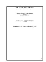 Nghiên cứu kỹ thuật âm thanh số