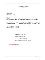 ĐẢM BẢO GẮN BÓ DỮ LIỆU KHI CẬP NHẬT TRONG CÁC CƠ SỞ DỮ LIỆU TẬP TRUNG TẠI CÁC NGÂN HÀNG