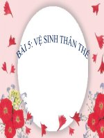 bài giảng tự nhiên xã hội lớp 1 bài 5 vệ sinh thân thể