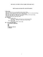 BỘ GIÁO án môn CÔNG NGHỆ lớp 8 học kì 2