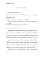 Phân biệt các hướng tiếp cận và đưa ra các điểm mạnh và yếu của từng hướng tiếp cận