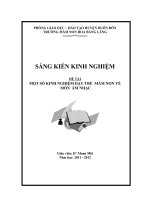 một số kinh nghiệm đạy trẻ mần non về môn âm nhạc