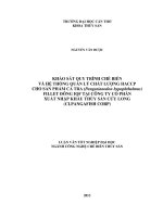 khảo sát quy trình chế biến và hệ thống quản lý chất lượng haccp cho sản phẩm cá tra fillet đông iqf tại công ty cổ phần xuất nhập khẩu thủy sản cửu long