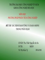 xác định đạm tổng và đạm amoniac trong phân đạm
