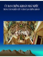 Tài liệu bài giảng về cổ phiếu