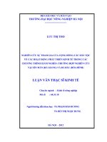 Nghiên cứu sự tham gia của cộng đồng các dân tộc về các hoạt động phát triển kinh tế trong các chương trình giảm nghèo, trường hợp nghiên cứu tại xín mần (hà giang) và đà bắc (hoà bình)