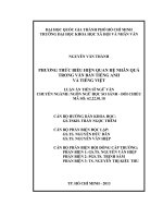 phương thức biểu hiện quan hệ nhân quả trong văn bản tiếng anh và tiếng việt